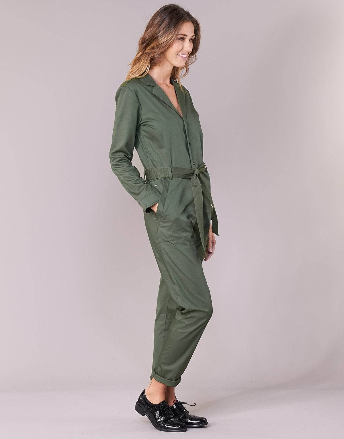 Tute / Jumpsuit Donna G-Star Raw  DELINE JUMPSUIT WMN L/S  Kaki