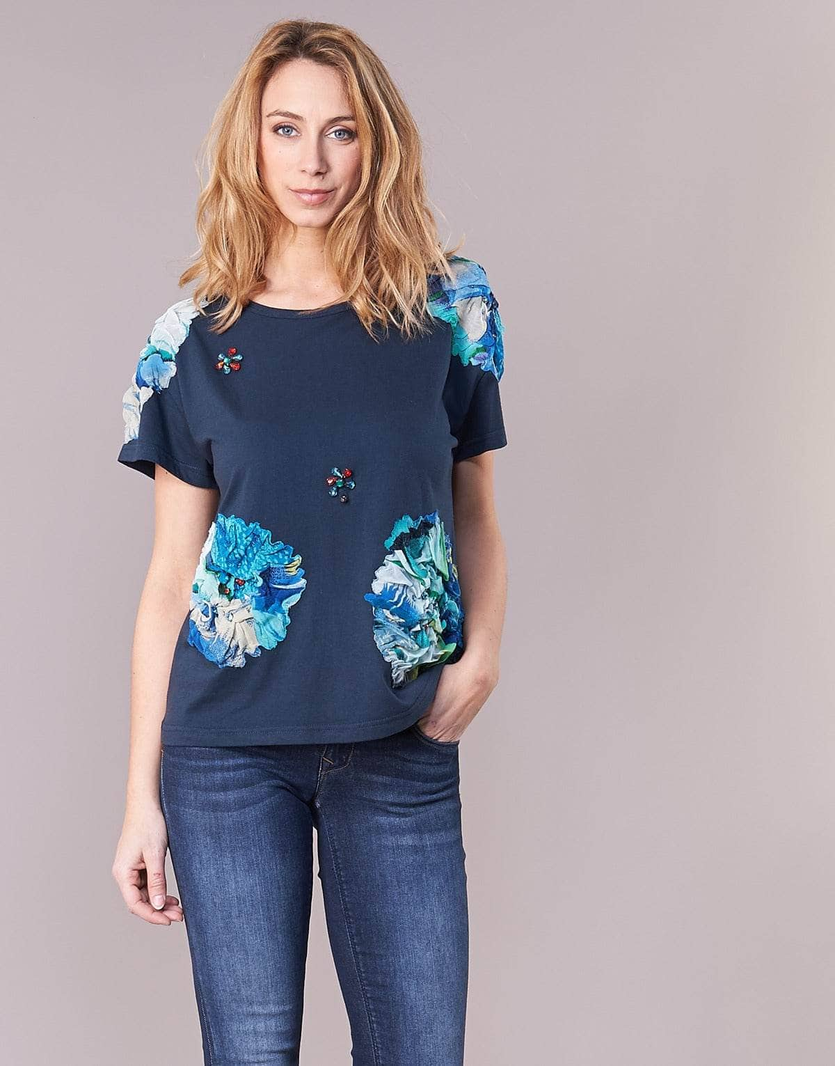 T-shirt Donna Derhy  BANGKOK  Blu