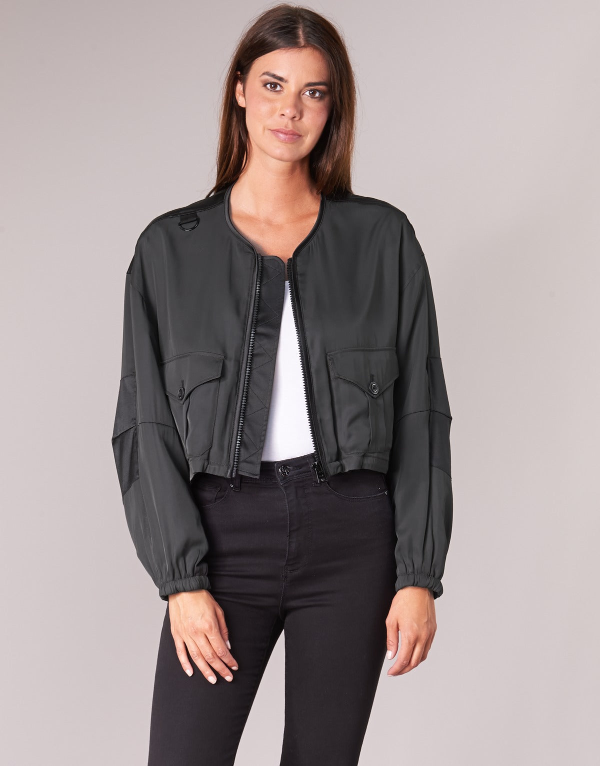 Giubbotto Donna G-Star Raw  RACKAM OS CROPPED BOMBER  Nero