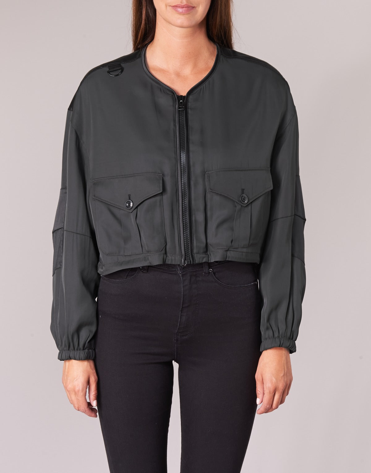 Giubbotto Donna G-Star Raw  RACKAM OS CROPPED BOMBER  Nero