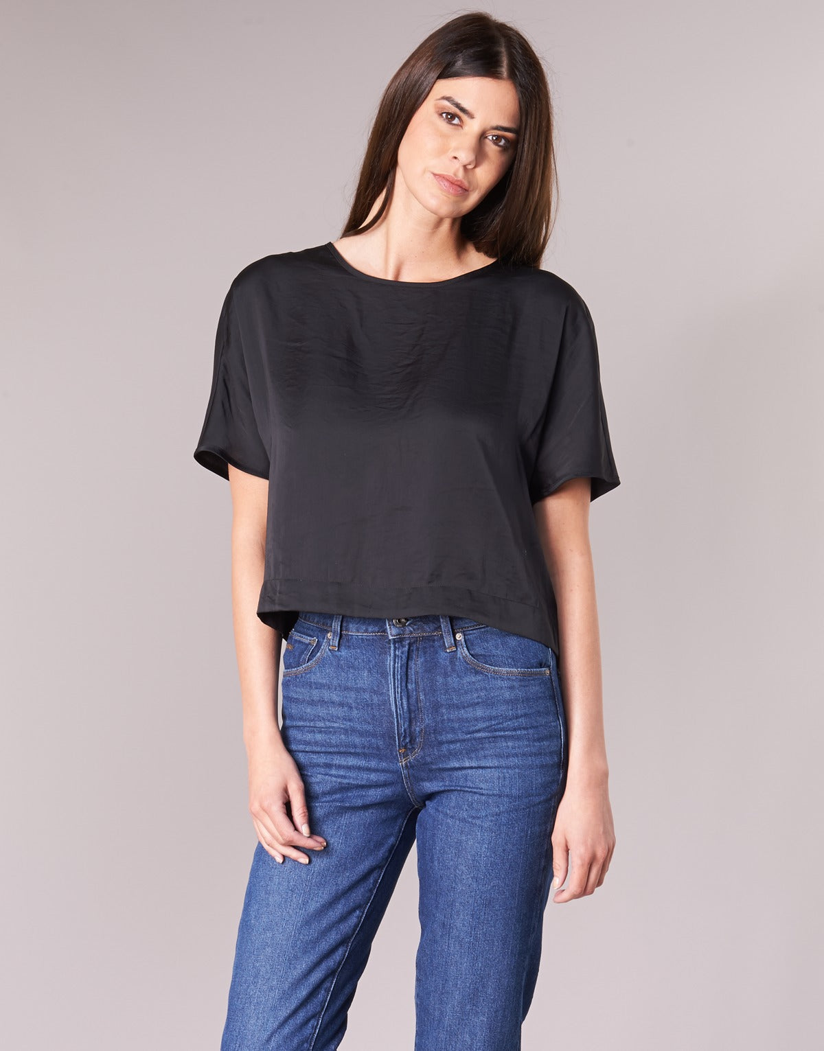 Camicetta Donna G-Star Raw  COLLYDE WOVEN TEE  Nero