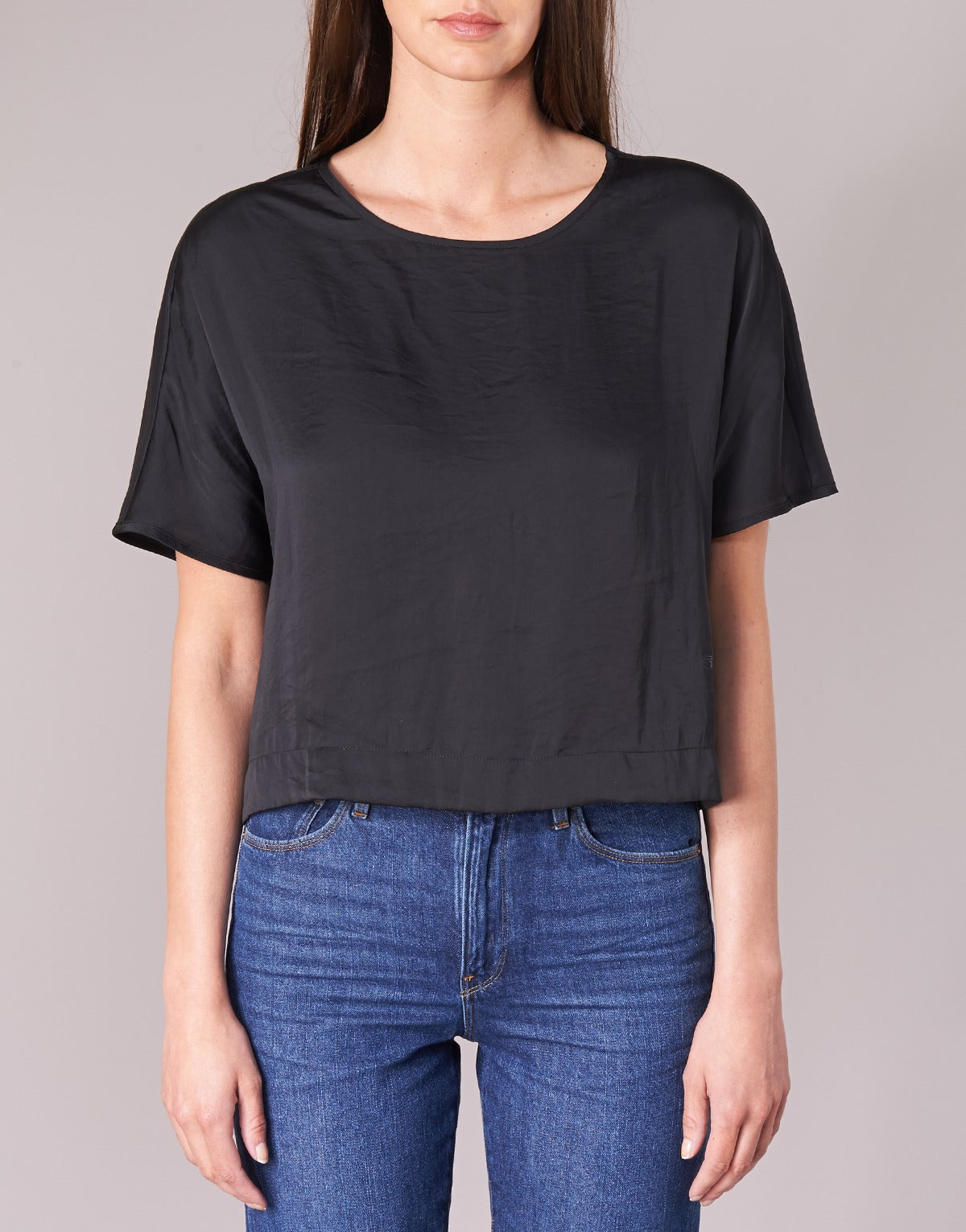 Camicetta Donna G-Star Raw  COLLYDE WOVEN TEE  Nero