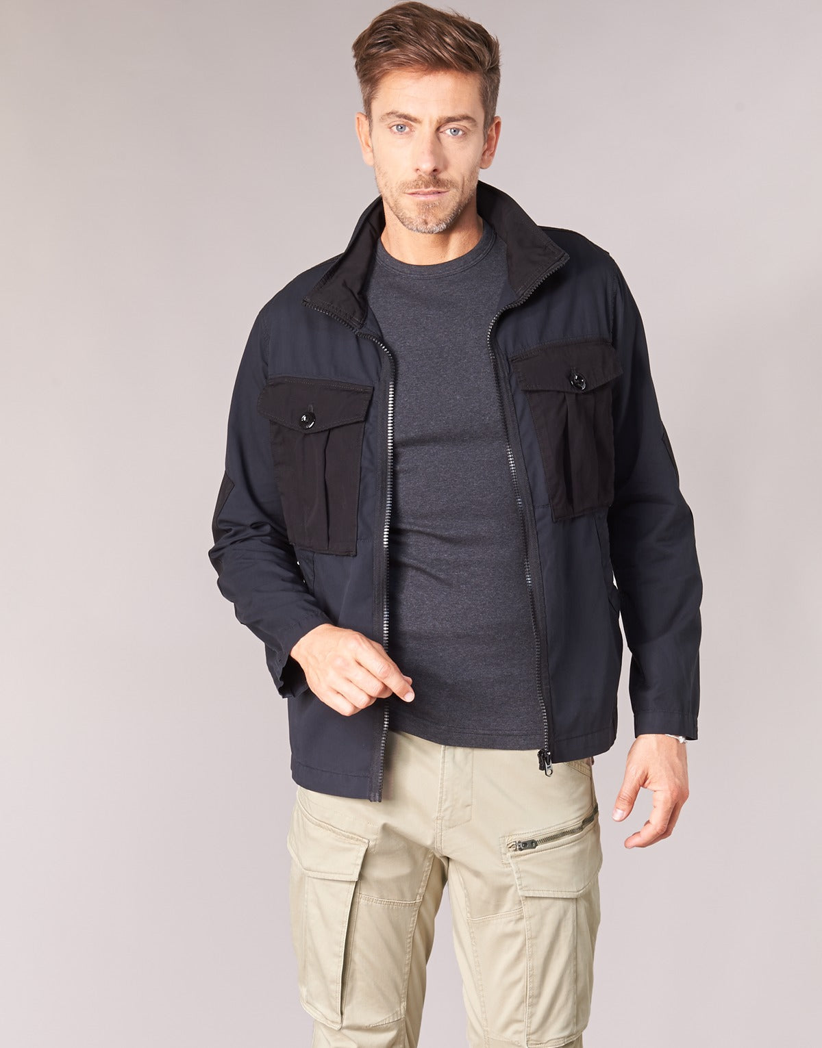 Giubbotto Uomo G-Star Raw  TYPE C UTILITY PM OVERSHIRT  Nero