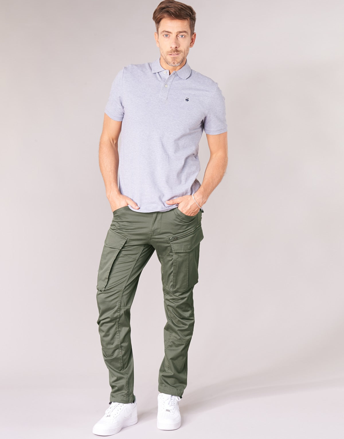 Pantalone Cargo Uomo G-Star Raw  ROVIC ZIP 3D STRAIGHT TAPERED  Verde