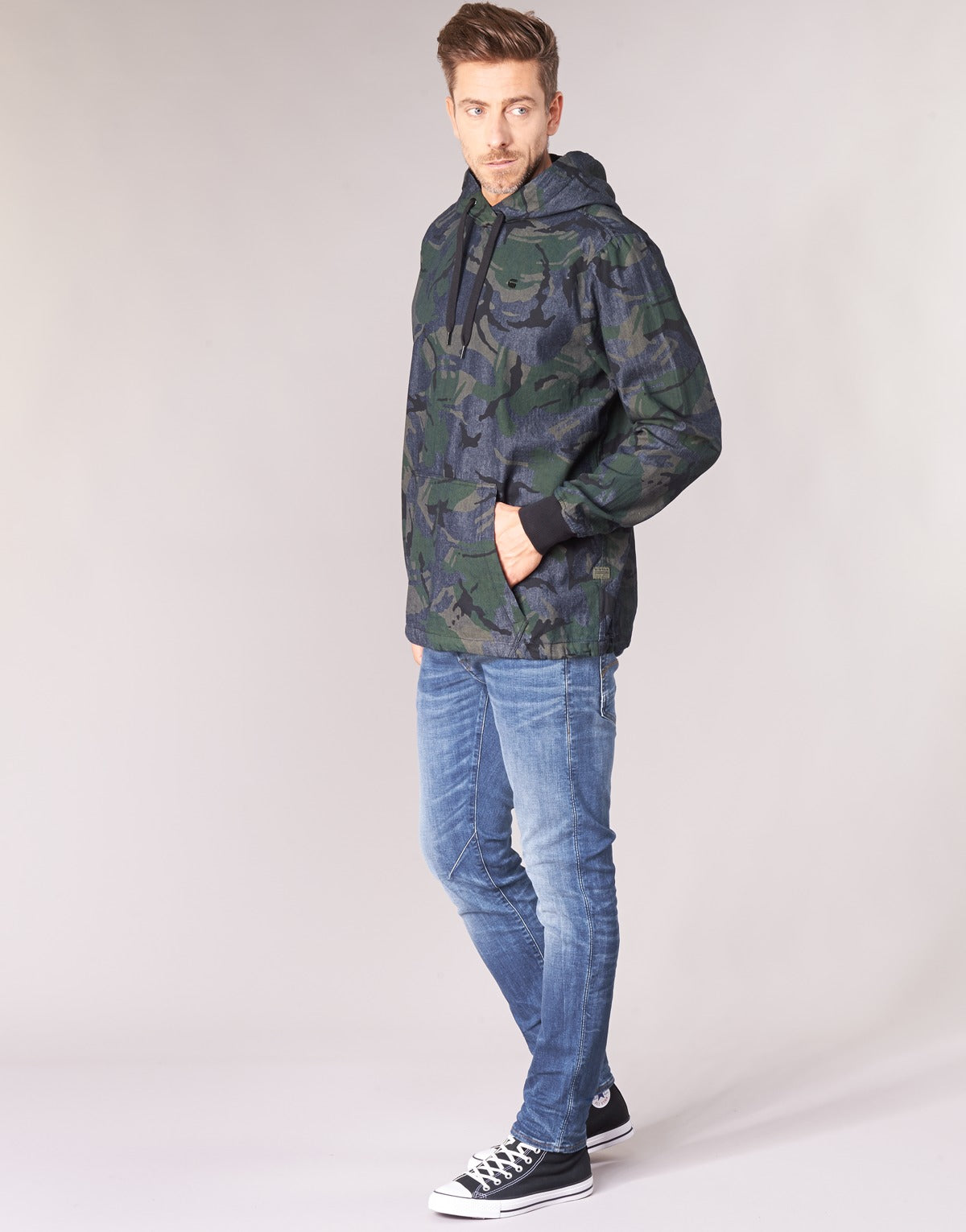 Giubbotto Uomo G-Star Raw  STOR ANORAK OVERSHIRT  Blu