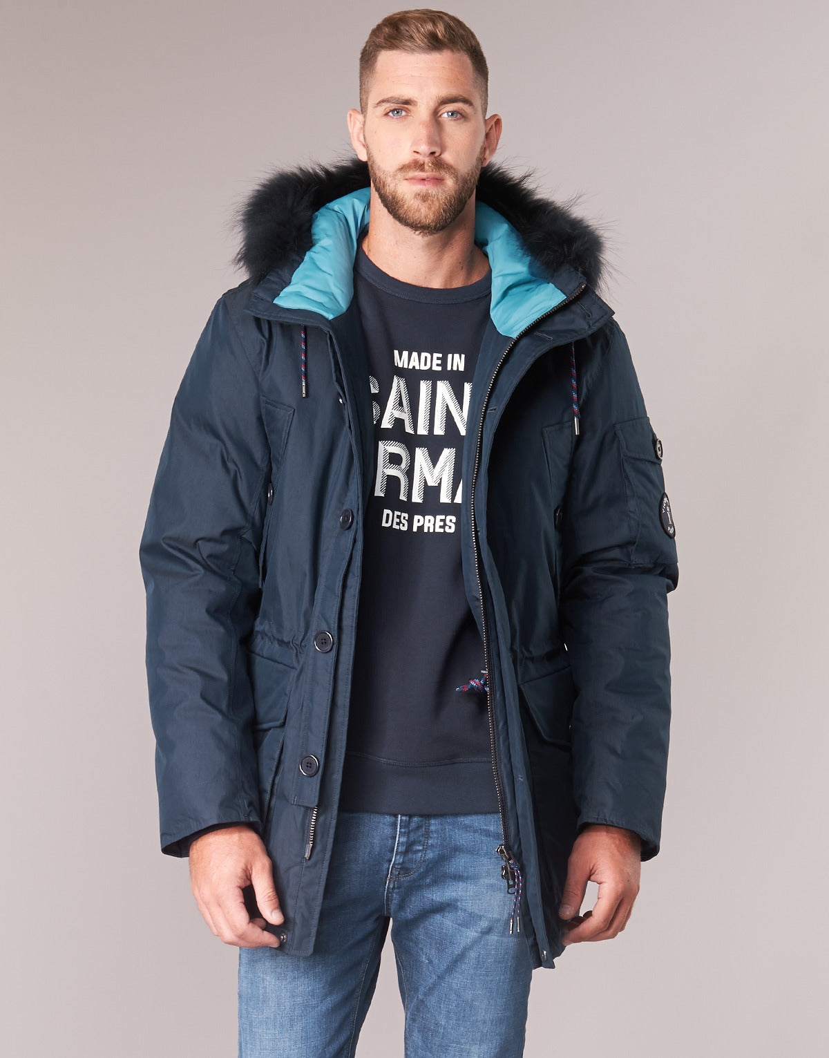 Parka Uomo Vicomte A.  ORLANDO EXPEDITION PARKA  Blu