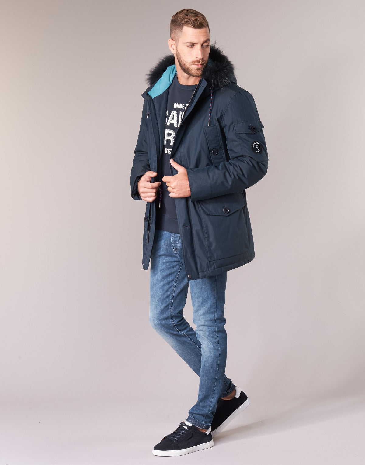 Parka Uomo Vicomte A.  ORLANDO EXPEDITION PARKA  Blu