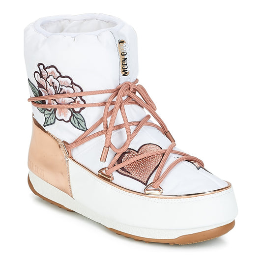 Scarpe da neve Donna Moon Boot  PEACE   LOVE WP  Bianco