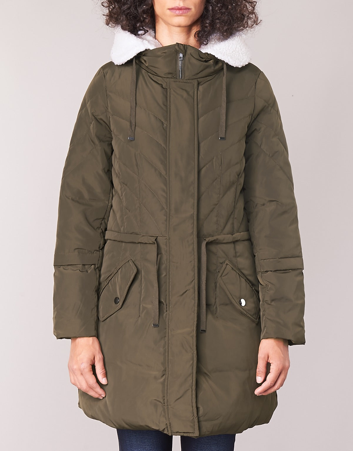 Parka Donna Naf Naf  BUPOEME  Kaki