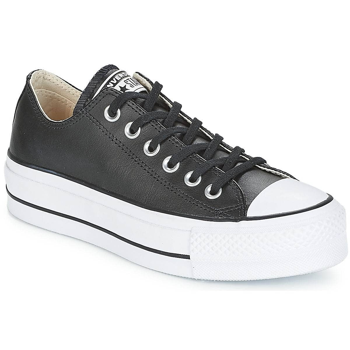 Sneakers basse Donna Converse  CHUCK TAYLOR ALL STAR LIFT CLEAN OX LEATHER  Nero