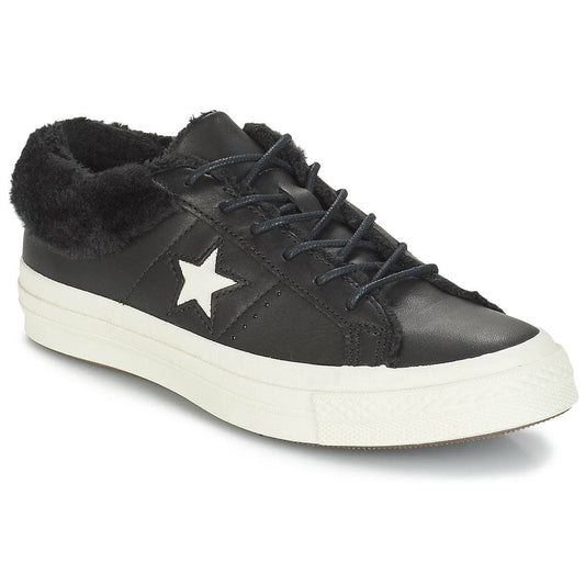 Sneakers basse Donna Converse  ONE STAR LEATHER OX  Nero