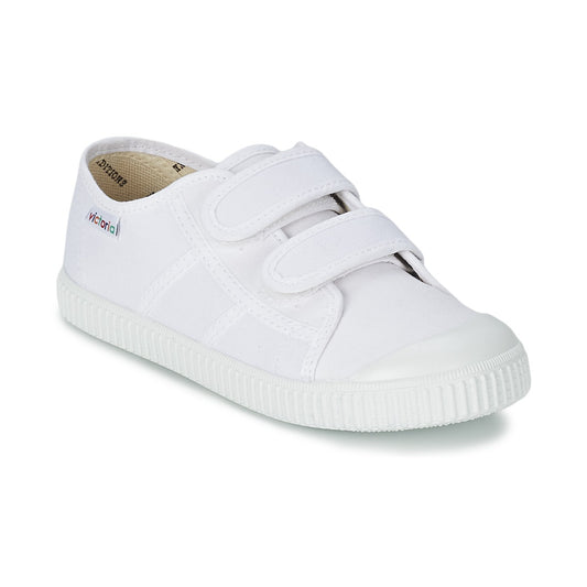 Scarpe bambini ragazza Victoria  BLUCHER LONA DOS VELCROS  Bianco