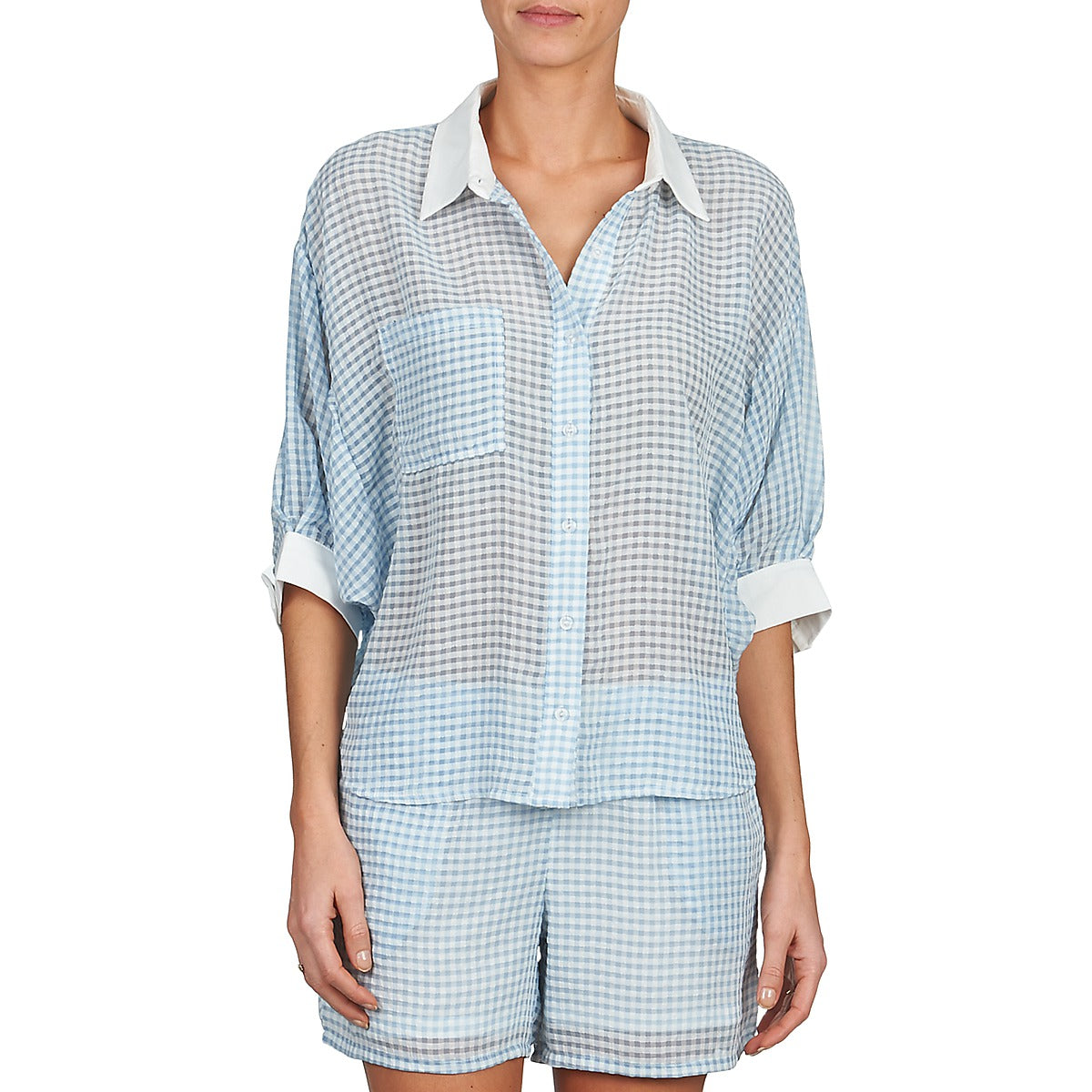 Camicia Donna Brigitte Bardot  AMARANTE  Blu