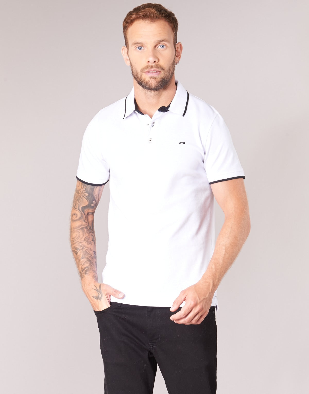 Polo Uomo Jack & Jones  JJEPAULOS  Bianco