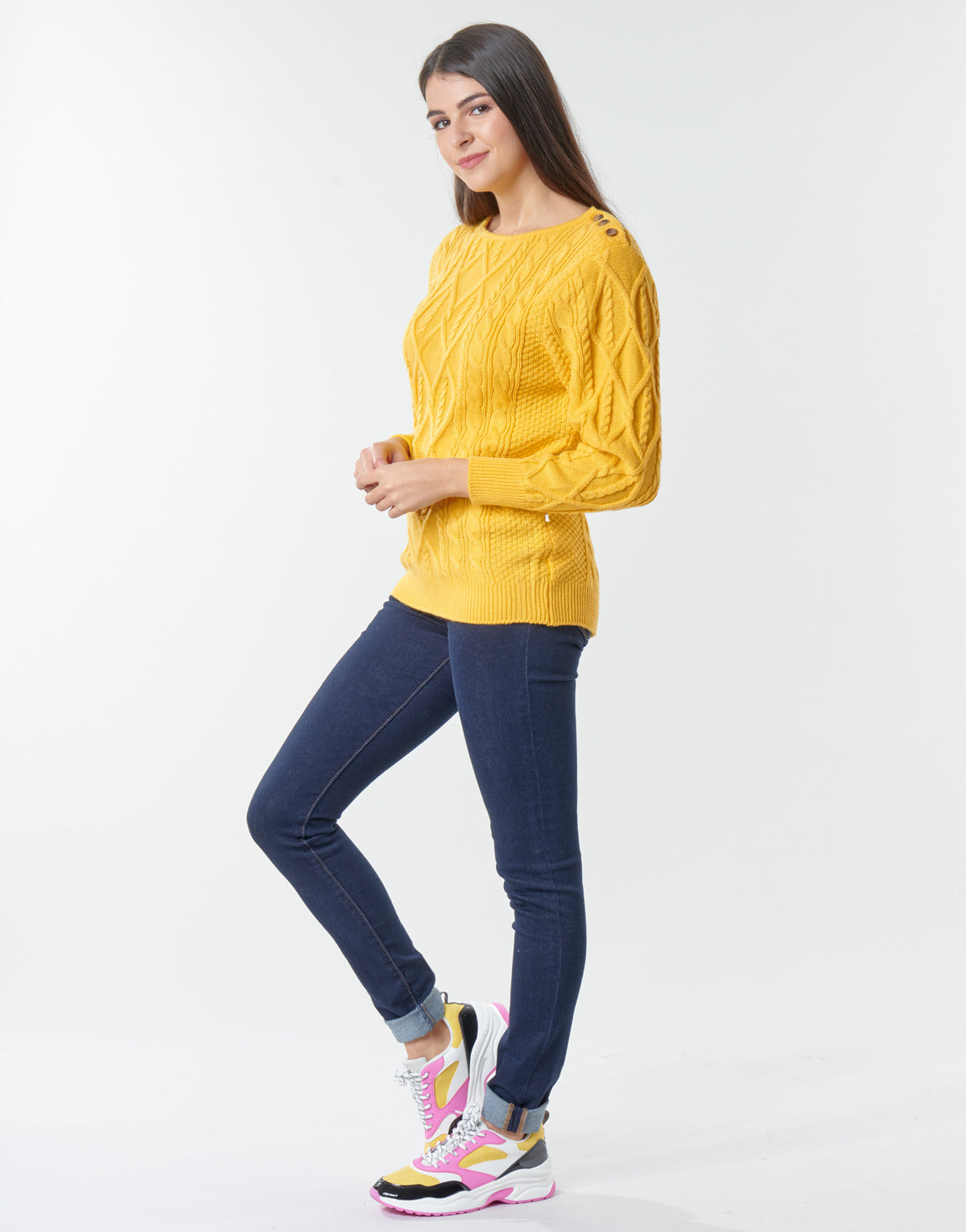 Maglione Donna Betty London  JEDRO  Giallo